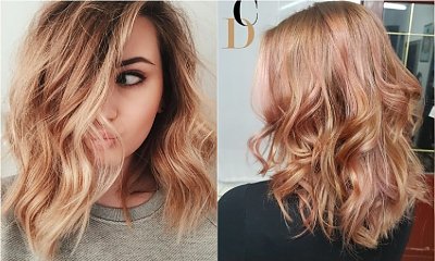 Modne kolory włosów 2019: Peach Cobbler Hair - koloryzacja w odcieniach brzoskwiniowego ciasta