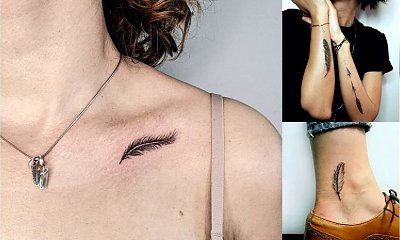 Tatuaż piórko - galeria najpiękniejszych wzorów dla dziewczyn