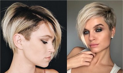 Modne krótkie fryzury 2019. Krótki bok i długa grzywka znowu na topie!