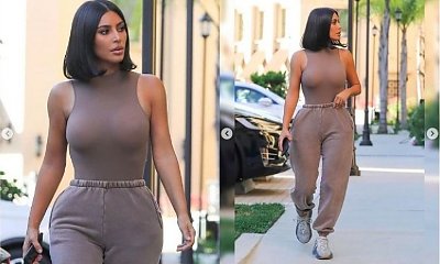 Tak Kim Kardashian poszła na spotkanie biznesowe! Wąziutka talia, dresowe spodnie i BRAK stanika!