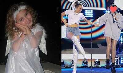 Młodsza siostra Miley Cyrus już nie jest aniołkiem! Nadużywa botoksu, pozuje toples i... pokazuje środkowy palec siedząc na toalecie!