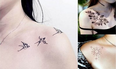 Tatuaże na obojczyk - 20 mega kobiecych wzorów
