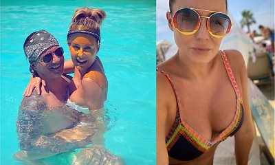 Małgorzata Rozenek rozciąga się w kusych szortach i bluzce odsłaniającej brzuch na Lazurowym Wybrzeżu! Wow, co za widok!