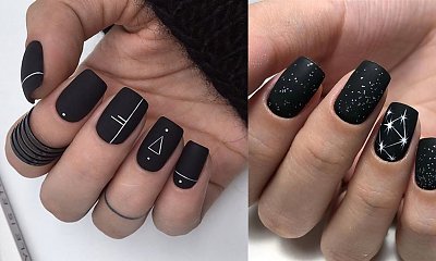 Czarne paznokcie - 20 pomysłów na ponadczasowy, czarny manicure!