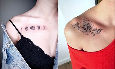 Tatuaże na obojczyk - 20 wyjątkowo kobiecych wzorów