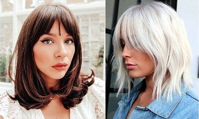 Półdługie fryzury z grzywką, które uwielbiamy - galeria najnowszych trendów