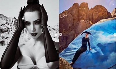 Kim Kardashian w DZIWNEJ sesji dla "Vogue Arabia". Fani: "Wyglądasz jak UFO"!