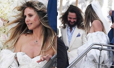 Hedi Klum i Tom Kaulitz wzięli ślub na jachcie! Suknia panny młodej to szczyt ekstrawagancji!