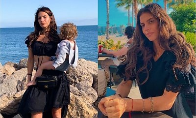 Weronika Rosati pozuje w ZŁOTYM BIKINI I z córeczką u boku. Figura WOW