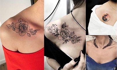 Tatuaż na obojczyk - 20 ciekawych i kobiecych wzorów