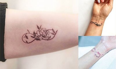 Tatuaże z symbolem nieskończoności - galeria kobiecych wzorów
