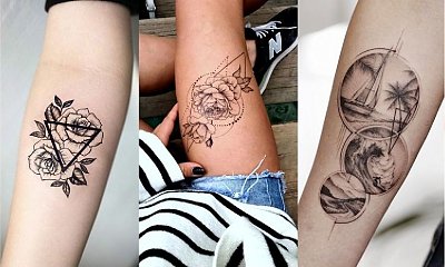 Geometryczne tatuaże - galeria rewelacyjnych wzorów dla kobiet