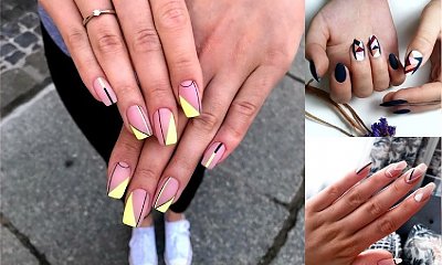 18 pomysłów na piękny i szykowny manicure z dodatkiem geometrycznych zdobień! [GALERIA]