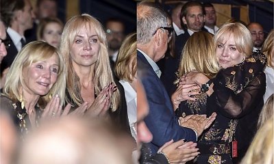 Agnieszka Woźniak-Starak oglądała ostatni film Piotra obok jego matki. Te zdjęcia wyrażają więcej niż tysiąc słów