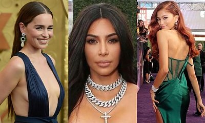 Emmy 2019: Zobacz najpiękniejsze kreacje gwiazd! Ale co to się stało z piersiami Kim Kardashian?