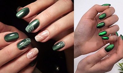 Szmaragdowy manicure - najgorętszy trend jesieni. 20 pięknych wzorów paznokci!