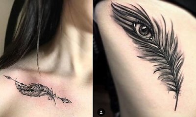 Tatuaż piórko - galeria 20 kobiecych tatuaży