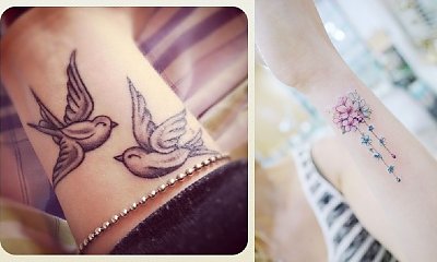 Tatuaż na nadgarstek - galeria modnych, kobiecych wzorów