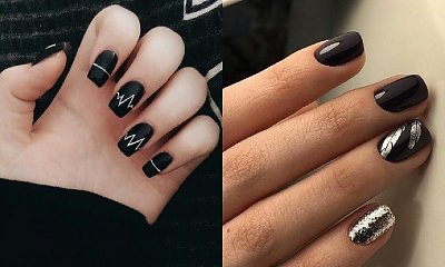 Czarne paznokcie - mroczny manicure na jesienną okazję [GALERIA]