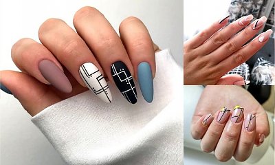 20 pomysłów na śliczny i szykowny manicure z dodatkiem geometrycznych zdobień! [galeria]
