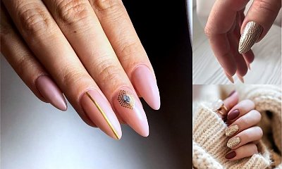 Manicure ze złotymi zdobieniami - galeria stylowych i gustownych propozycji