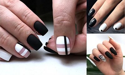 Czarno-biały manicure - galeria subtelnych zdobień
