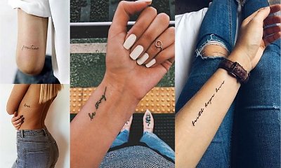 Tatuaże napisy - 20 ślicznych wzorów, które robią wrażenie