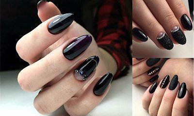 Czarny manicure - 21 eleganckich i stylowych zdobień