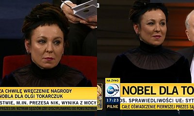 Olga Tokarczuk odebrała Literacką Nagrodę Nobla! Podczas ceremonii w jej oczach pojawiły się łzy