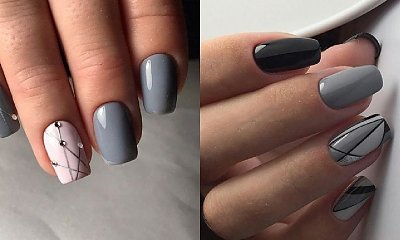 Szare paznokcie - 23 pomysły na modny, szary manicure [GALERIA]