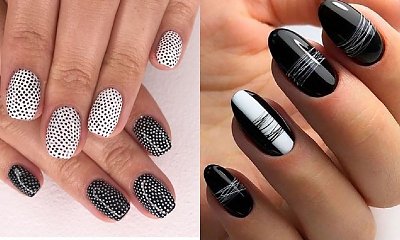 Czarno biały manicure - ponad 30 inspiracji na paznokcie black&white [GALERIA 2020]