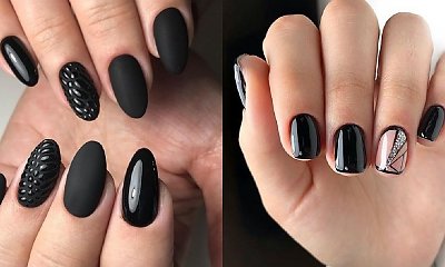 Czarny manicure - 25 stylowych propozycji znalezionych w sieci [GALERIA 2020]