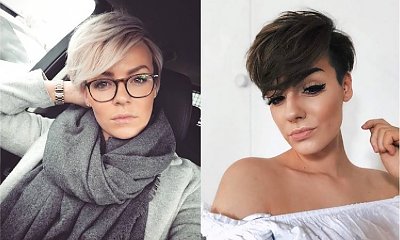 Krótkie fryzury z grzywką na bok - galeria stylowych cięć, które odejmą Ci lat