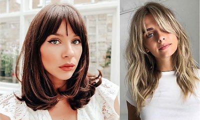 Półdługie fryzury z grzywką 2020 - galeria stylowych cięć