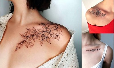 Tatuaż na obojczyk - galeria ultrakobiecych wzorów