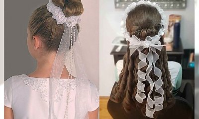 Fryzury komunijne 2020 -  25 pomysłów na fryzurę dla małej dziewczynki [GALERIA]