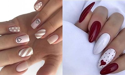 Walentynkowy manicure - 27 propozycji na walentynkowe paznokcie [GALERIA 2020]