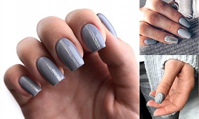 Szary manicure - galeria modnych i gustownych zdobień