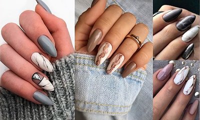 Marmurkowy manicure rządzi - 18 stylizacji w różnych wariantach kolorystycznych
