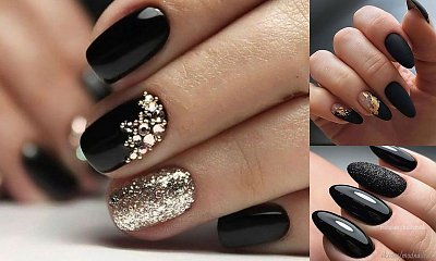 Czarny manicure - aż 25 eleganckich i stylowych zdobień!