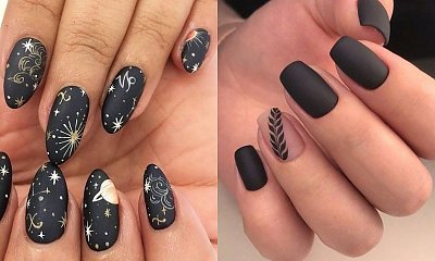 Czarny manicure - 40 pomysłów na modne, czarne paznokcie [GALERIA]