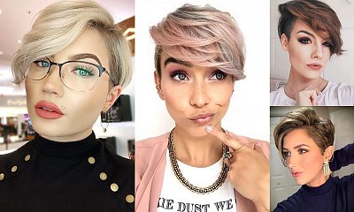 Krótkie cięcia z modną grzywką - wiosenna galeria trendów