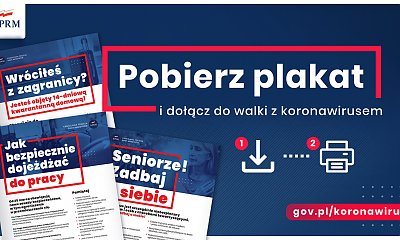 Koronawirus: Apel premiera o pomoc w rozpowszechnianiu plakatów. Każdy może pomóc