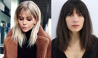 18 stylowych półdługich fryzur z modnym dodatkiem w postaci grzywki [galeria]