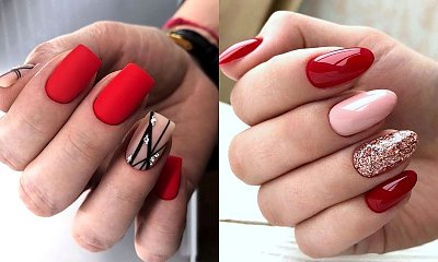 19 pomysłów na czerwony manicure - galeria stylowych zdobień