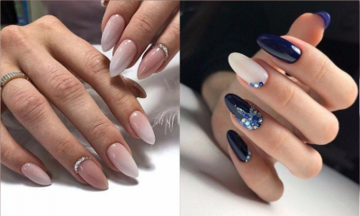 Paznokcie hybrydowe w stylu glamour