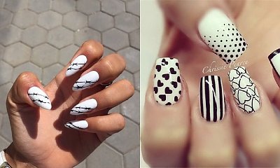 Czarno-biały manicure: 25 pomysłów na gustowne paznokcie [GALERIA]