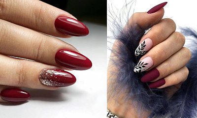 Bordowy manicure - 21 najciekawszych stylizacji paznokci