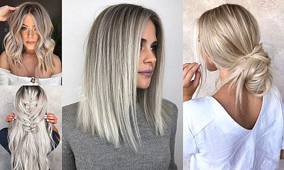 Popielaty blond w kilkunastu odcieniach - modne kolory włosów 2020