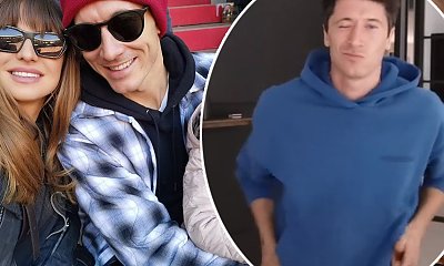 Robert Lewandowski wije się w tańcu przed kamerą i seksowanie puszcza oczko. Ale szaleje w sieci!